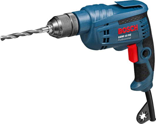 BOSCH Drill, 450W, Keyless Chuck, GBM10RE Professional