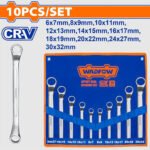 WADFOW 10 Pcs Offset ring spanner set WFS5M10