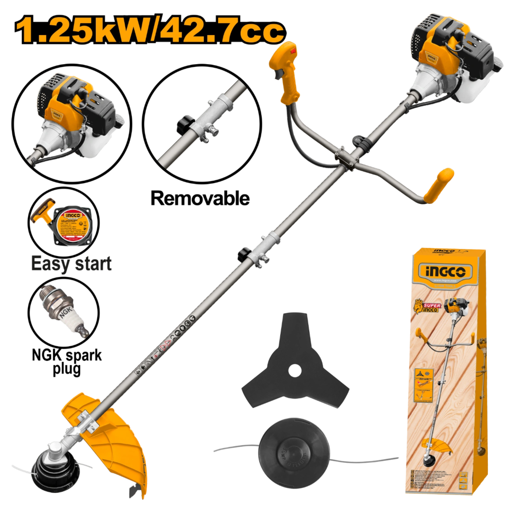INGCO GBC5434421 Gasoline Grass Trimmer And Brush Cutter 1250W