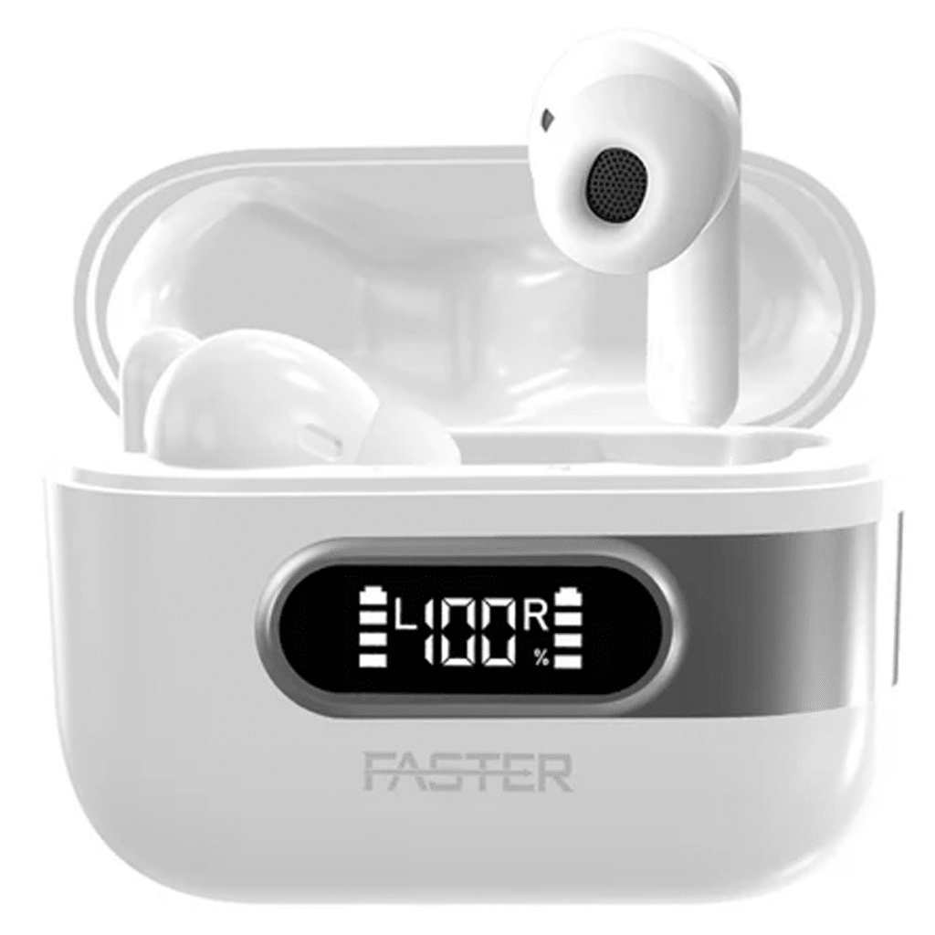 Faster Slick X Wireless Earbuds - White