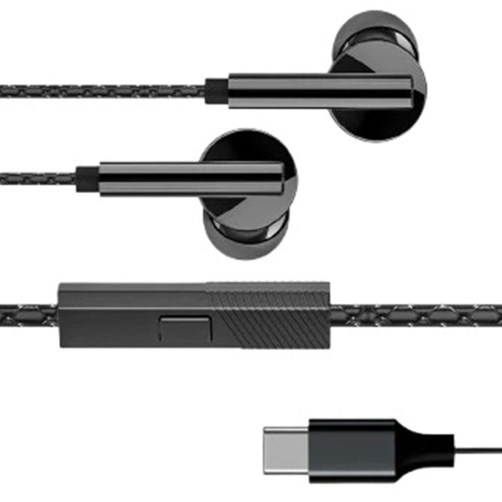 YOLO Y-21 Type-C Wired Stereo Earphones Black